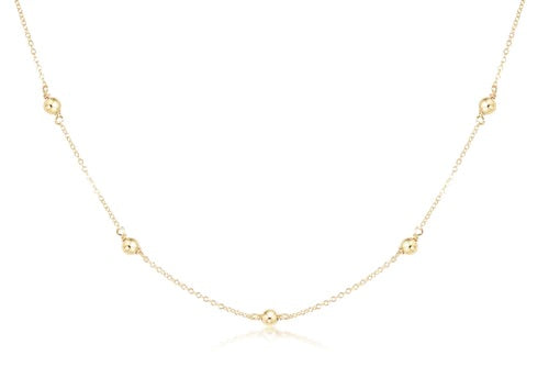 17" Choker Simplicity Classic 4mm Gold Necklace