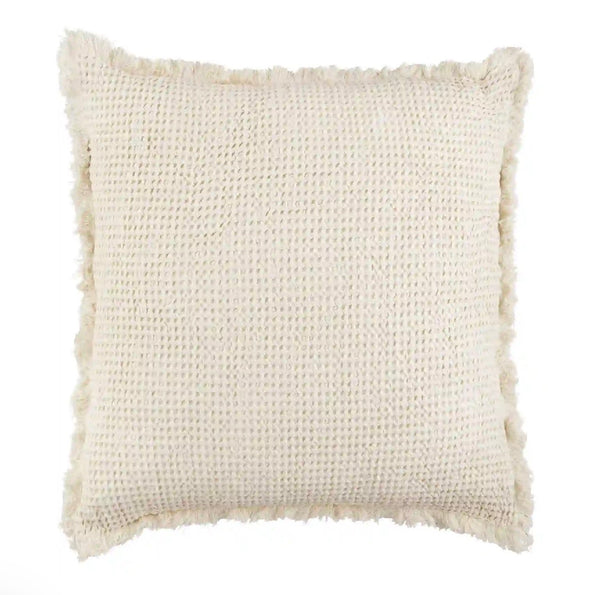 Cream Waffle Weave Pillow