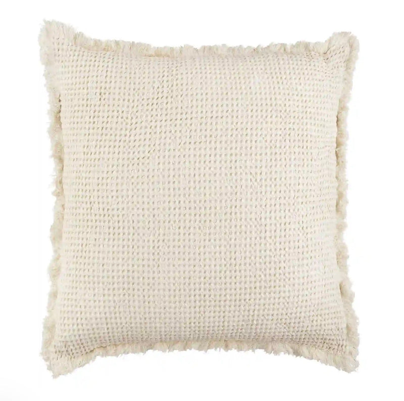 Cream Waffle Weave Pillow