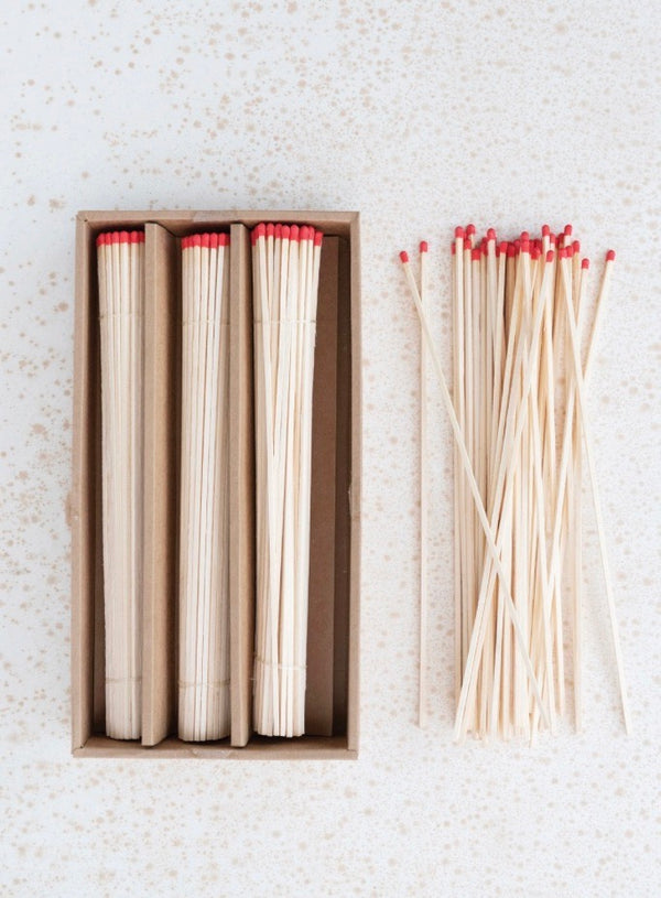 Long Fireplace Matches - Red Tip