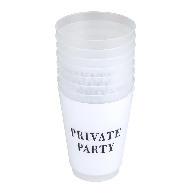 Private Party Frosted Reusable Cups