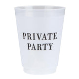 Private Party Frosted Reusable Cups