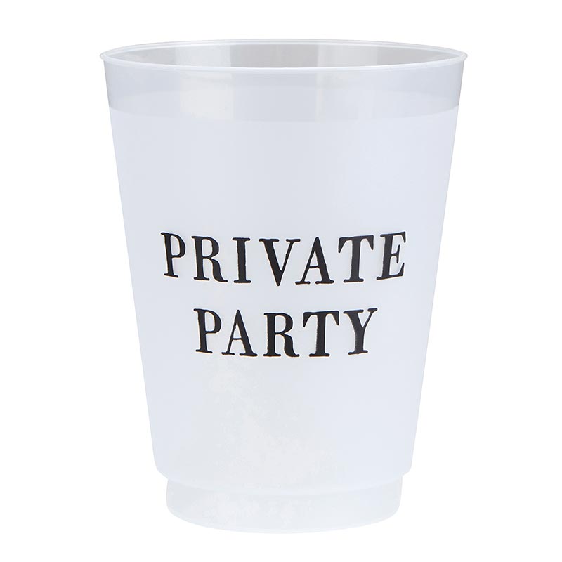 Private Party Frosted Reusable Cups