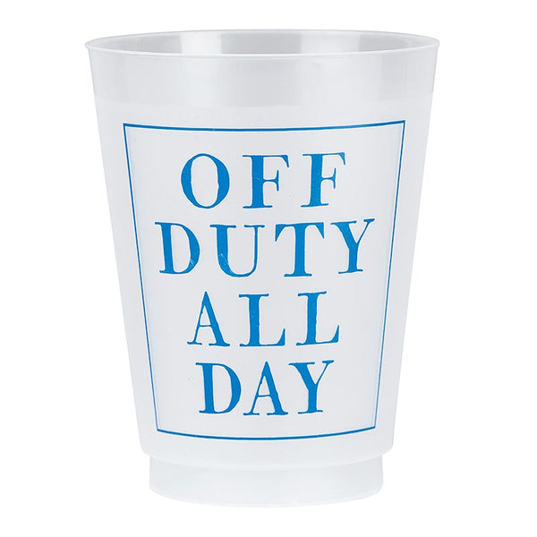 Off Duty Frosted Reusable Cups