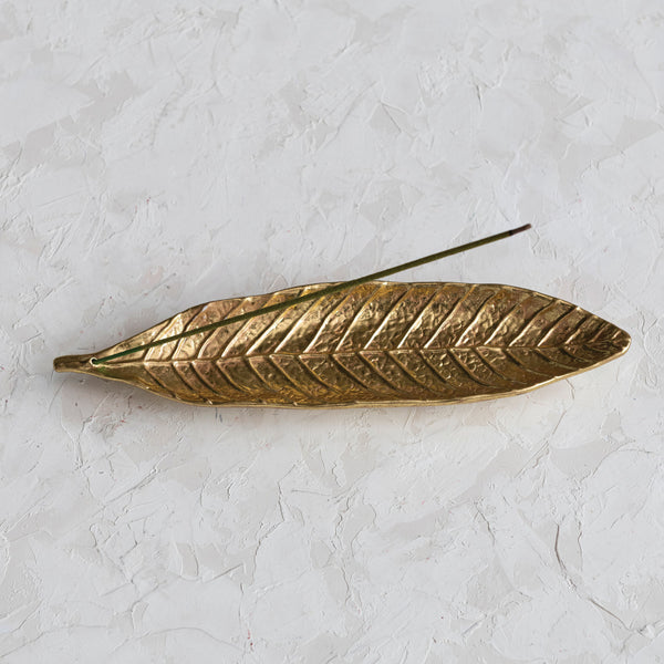 Embossed Gold Leaf Incense Holder